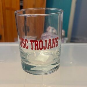USC Trojans Red Glass Rocks Glass